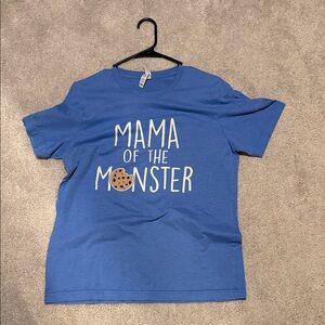 Blue 'Mama of the Monster' Kids Tee